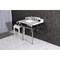 Kingston Brass 30 Carrara Marble Console Sink with Brass Legs, Marble WhitePolished Nickel LMS3030MB6 - alternate 6